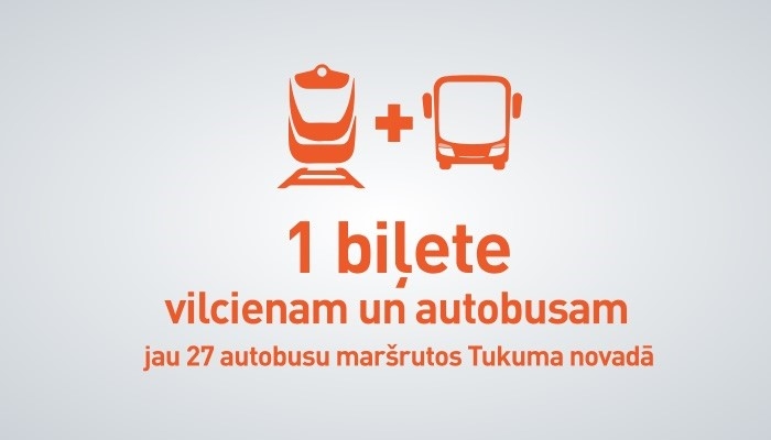 Vienotā biļete izmantojama 27 autobusa maršrutos Tukuma novadā!