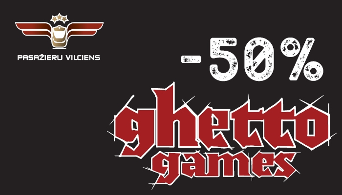 50% atlaide vilciena biļetēm Ghetto Games dalībniekiem