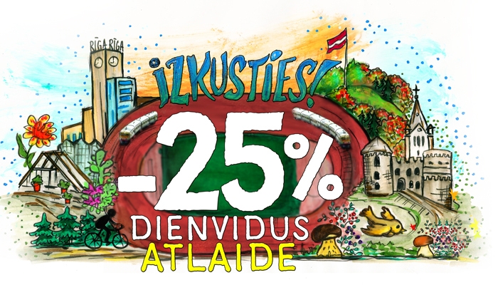 25% atlaide biļetēm 47 vilcieniem darbdienās