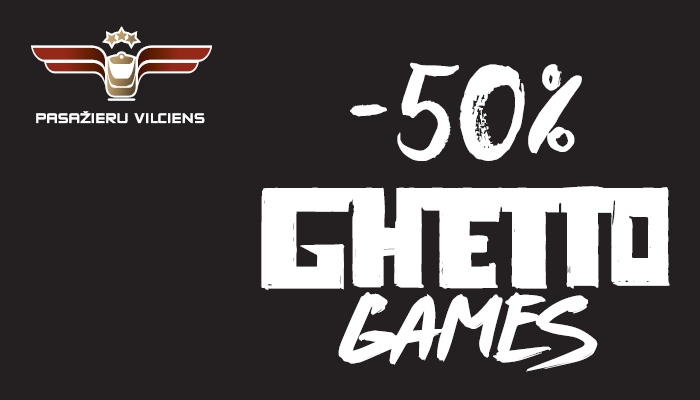 50% atlaide vilciena biļetei Ghetto Games dalībniekiem