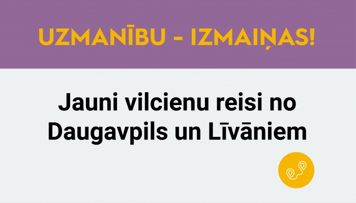 No septembra jauni vilcienu reisi Daugavpils un Līvānu maršrutā