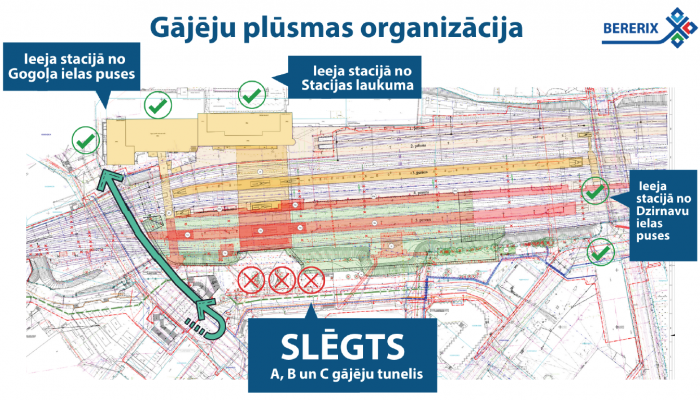 Ierobežota iekļūšana Rīgas Centrālajā dzelzceļa stacijā