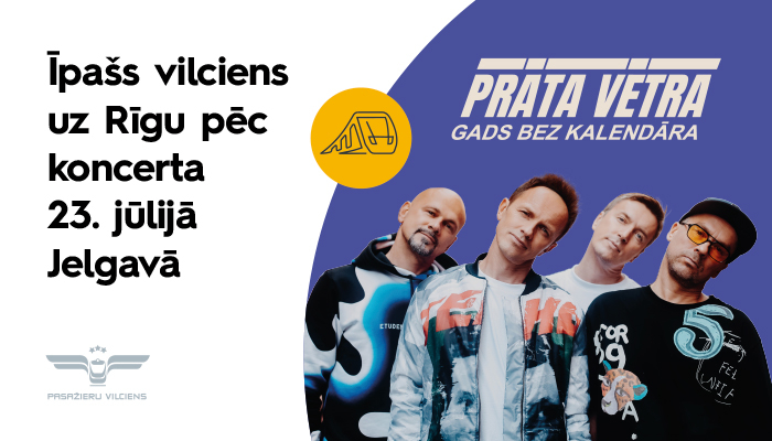 Papildvilciens pēc "Prāta Vētras" koncerta Jelgavā